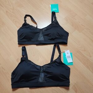 NWT Lot Of 2 The Dairy Fairy Willow Black The Daily Pumping Nursing Bra Size 3XL